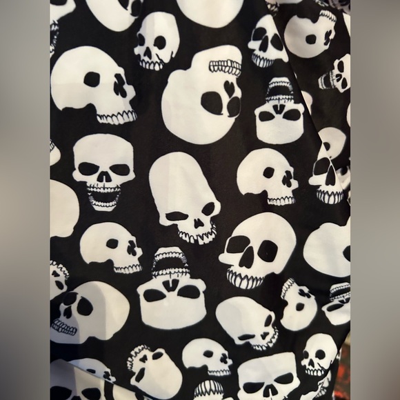 Hot topic xxl skull bathing suit swimwear goth punk one piece - Picture 2 of 8
